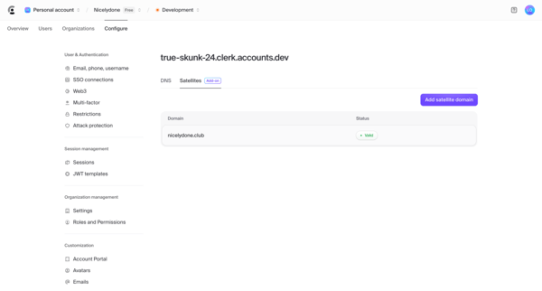 Dashboard | Clerk.com from Clerk