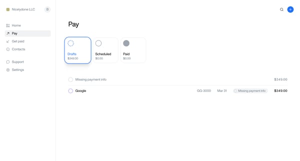 Pay • Tola screen