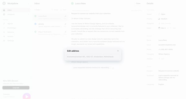 Inbox › Laura Rees screen