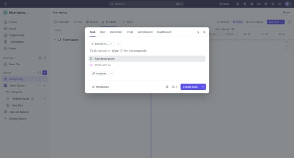 Gantt | Everything  Nicelydone Workspace 01 Gantt screen