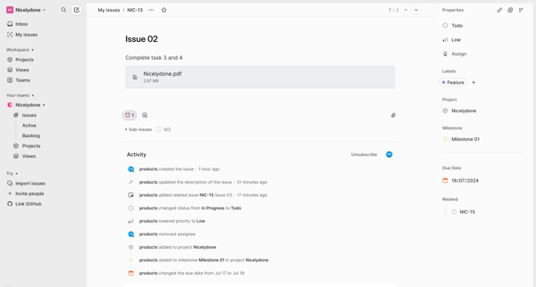 NIC-13 Issue 02 screen