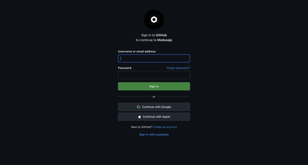 Sign in to GitHub · GitHub screen