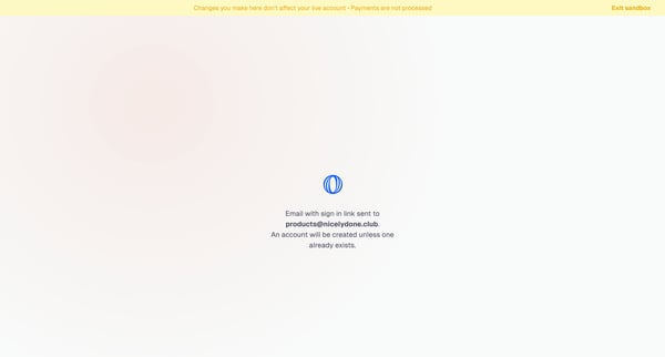 Sign in link sent | Polar screen