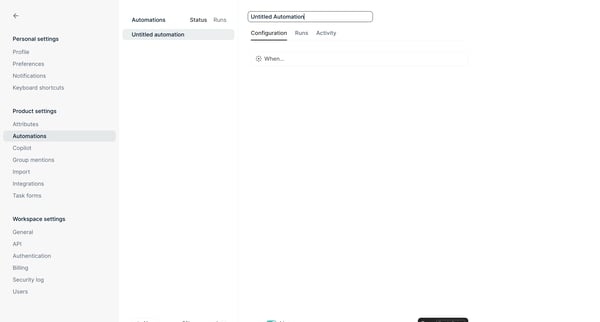 Automations - Settings - Height from Height