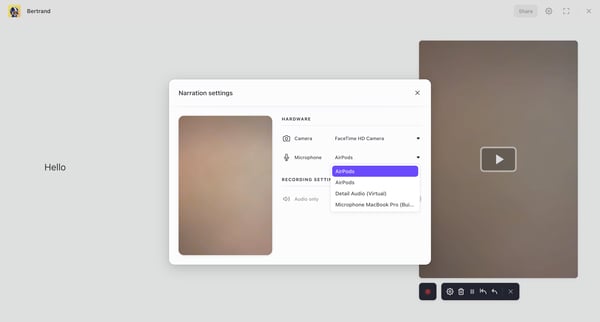 Hello screen