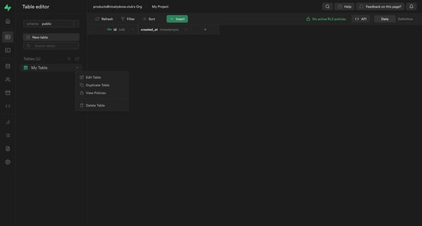 My Project | Supabase from Supabase