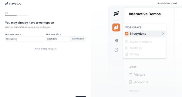 Onboarding screen