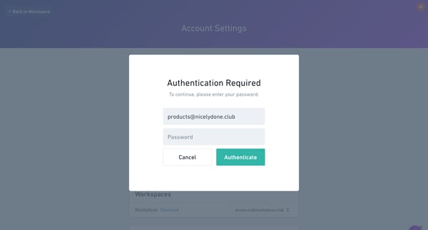 Account Settings from Whimsical
