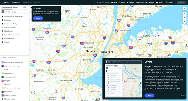 Navigation | Mapbox screen