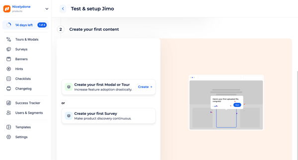 Try · Jimo screen