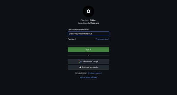 Sign in to GitHub · GitHub screen