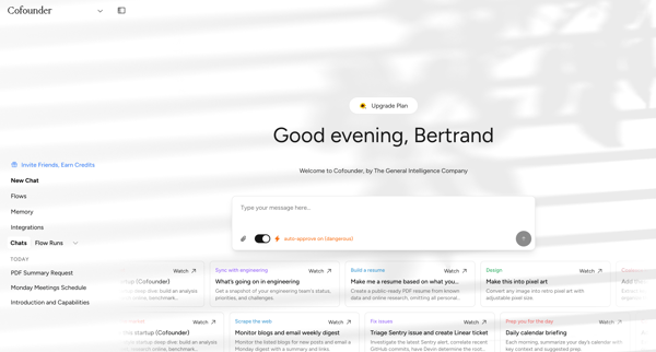 Cofounder screen