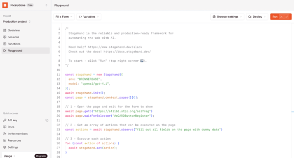 Browserbase - Headless Web Browser API screen