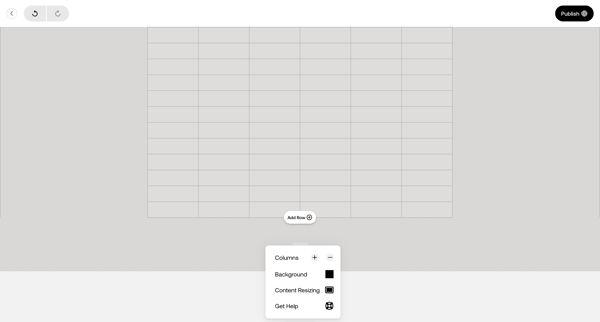 Edit Page Home screen