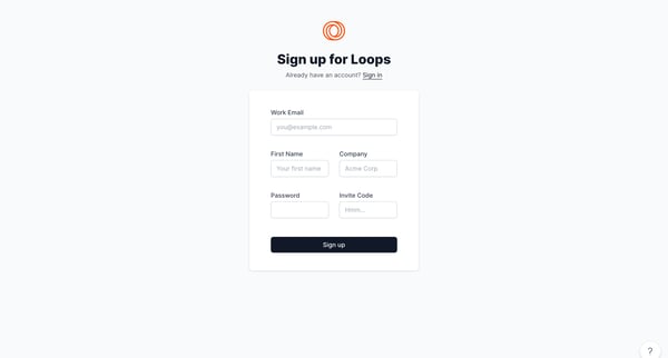 Loops screen