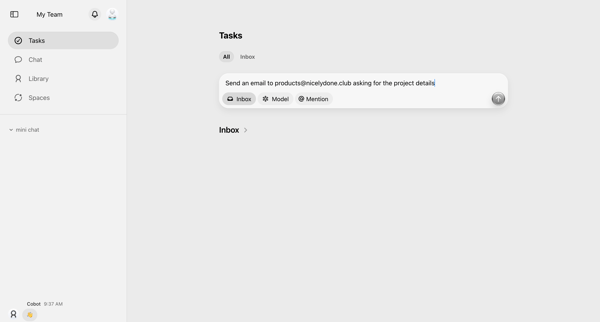 Cobot screen