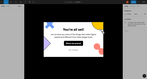 Onboarding screen