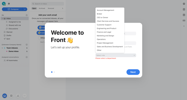 Front screen