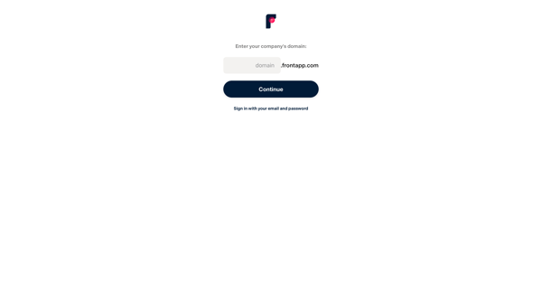 Front Login screen