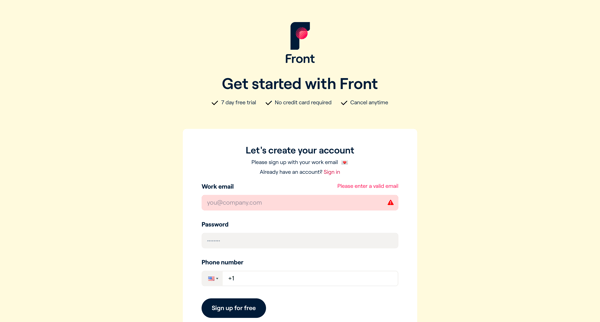 Free Trial | Front from Front