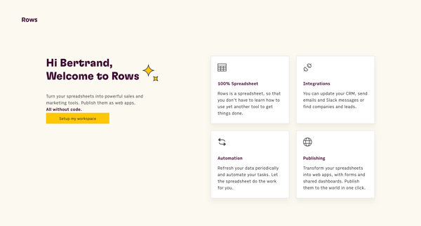 Rows from Rows