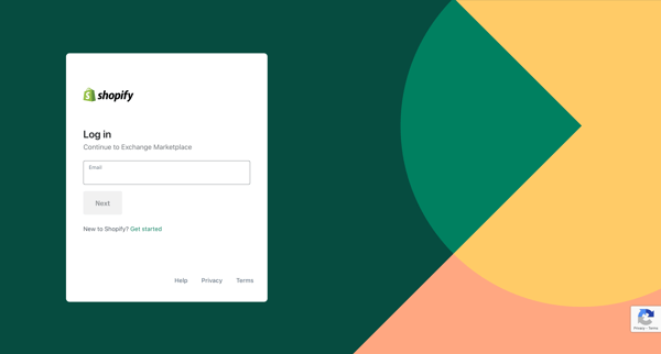 Shopify screen