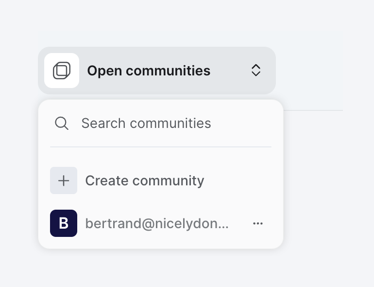 Outverse — Dropdown menu component