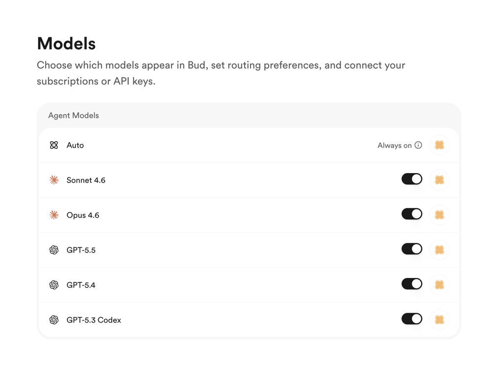 Bud — Toggle/Switch component