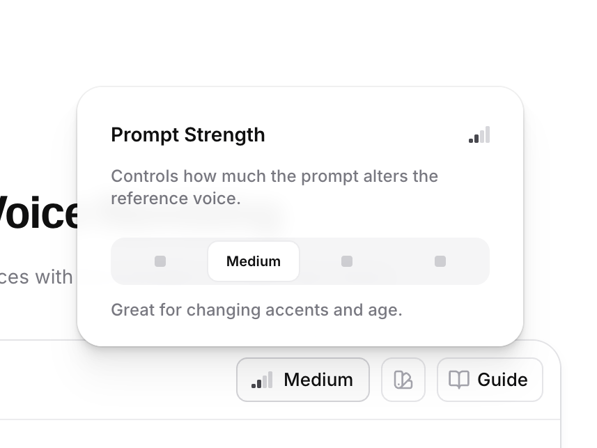 Elevenlabs — Segmented control component
