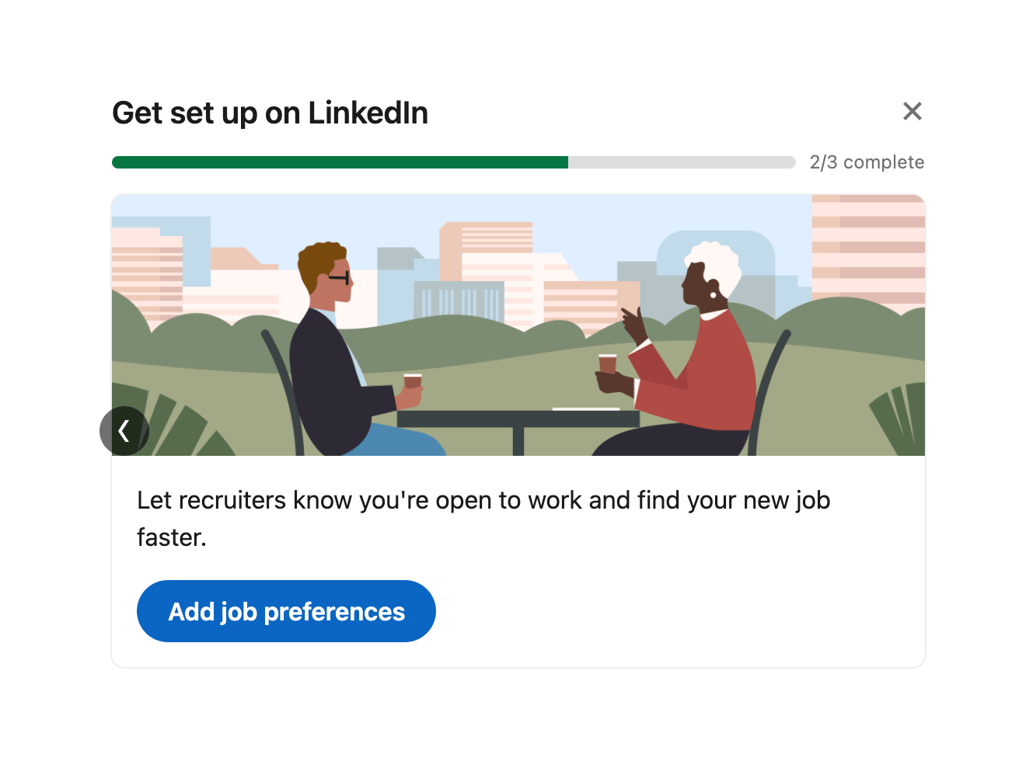 Linkedin — Progress indicator component