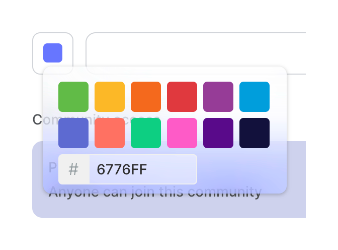 Outverse — Color picker component