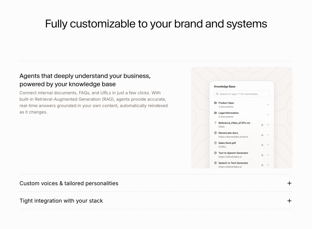 Elevenlabs — Accordion component