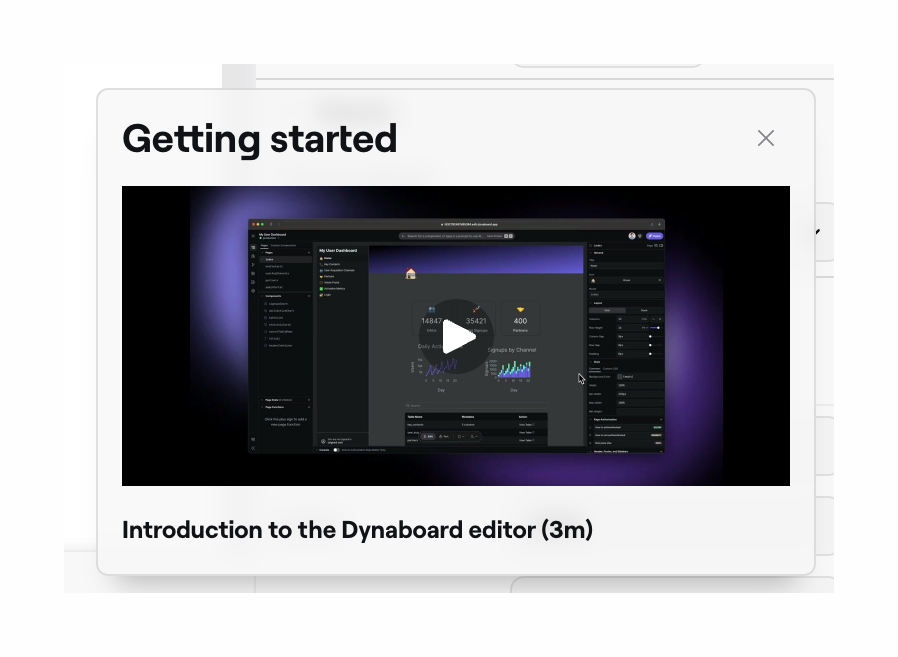 Dynaboard — Walkthrough component