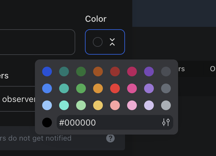 Missive — Color picker component