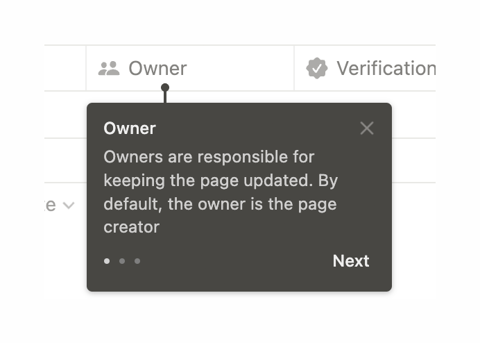 Notion — Coachmark component