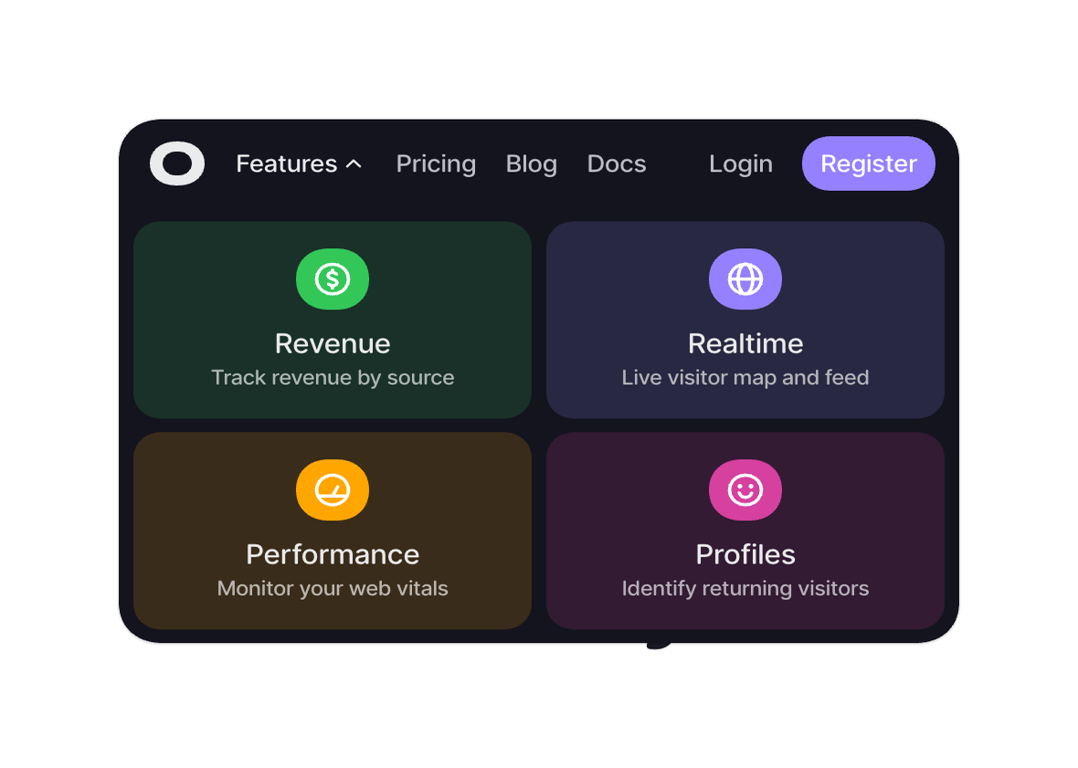 Visitors — Flyout menu component