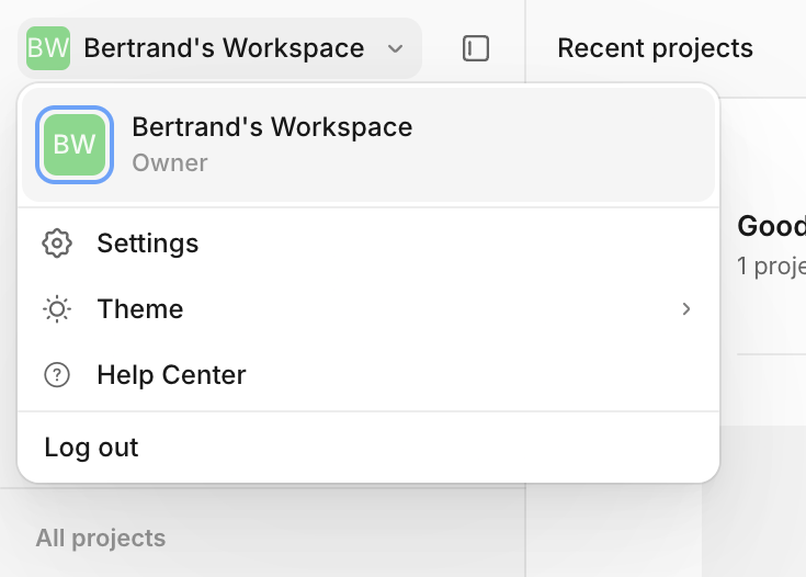 V7 — Dropdown menu component