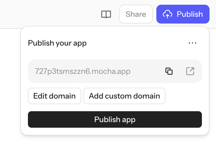 Mocha — Dropdown menu component