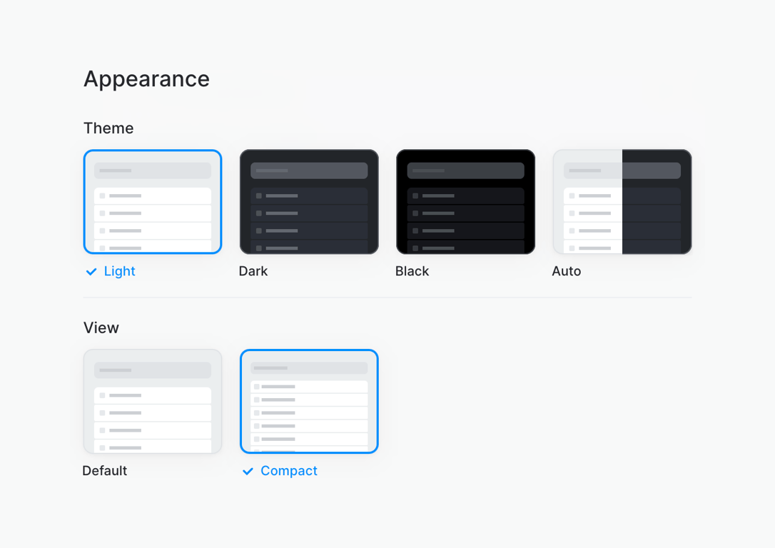 Dona — Theme settings component