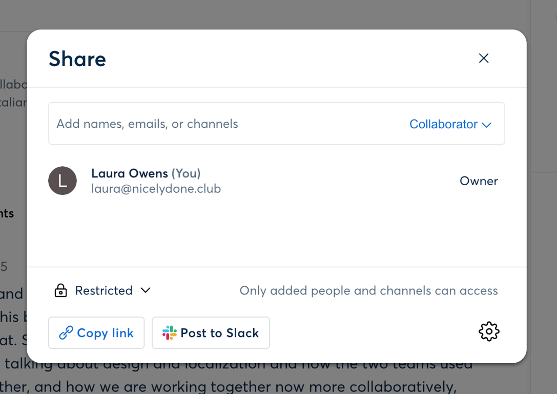 Otter — Modal component