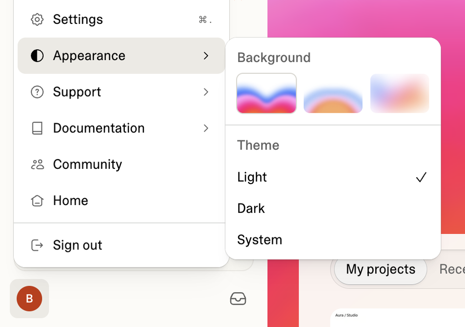 Lovable — Theme settings component