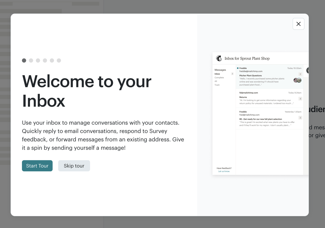Mailchimp — Modal component