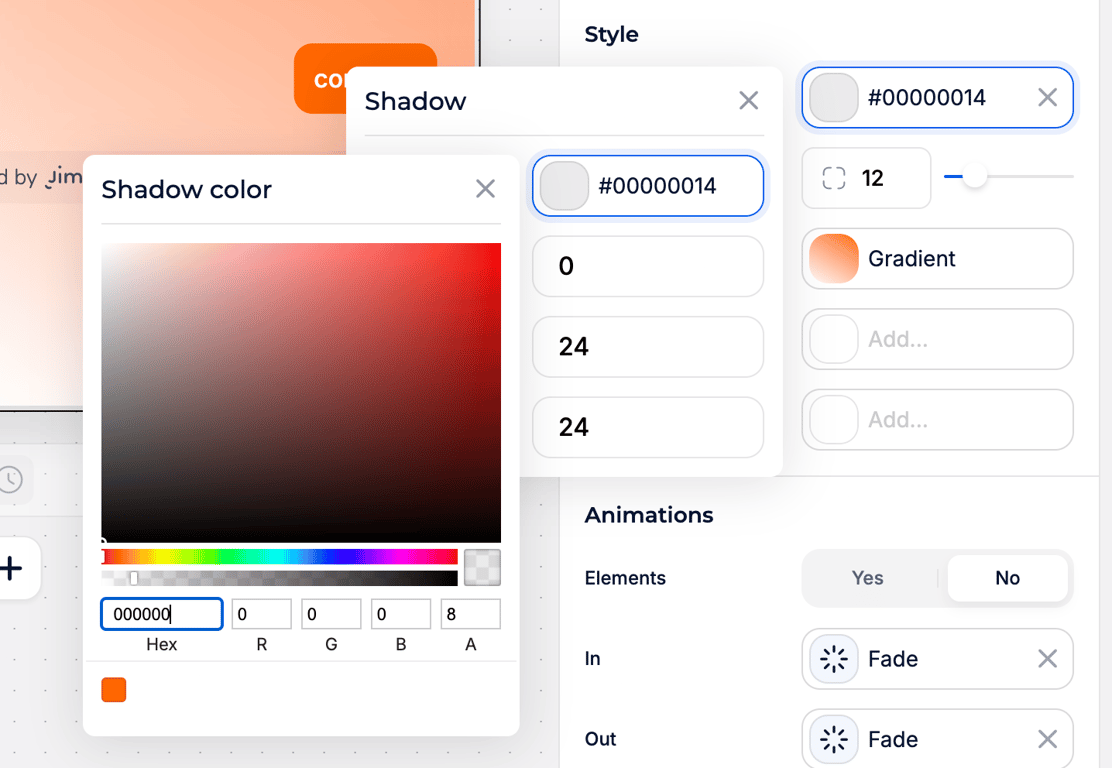 Jimo — Color picker component