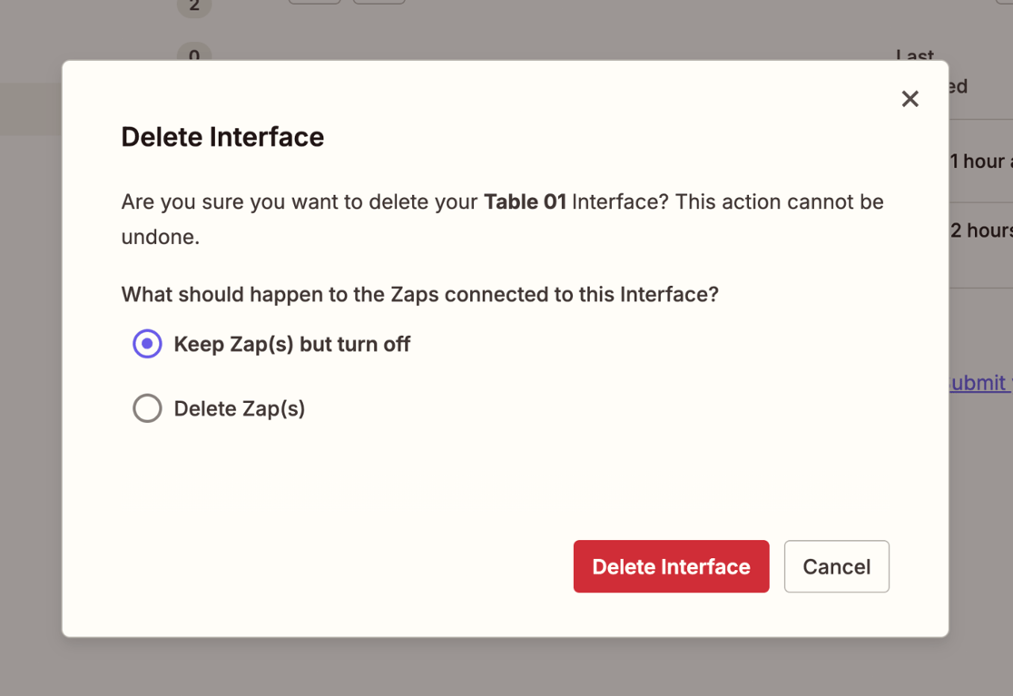 Zapier — Radio button component