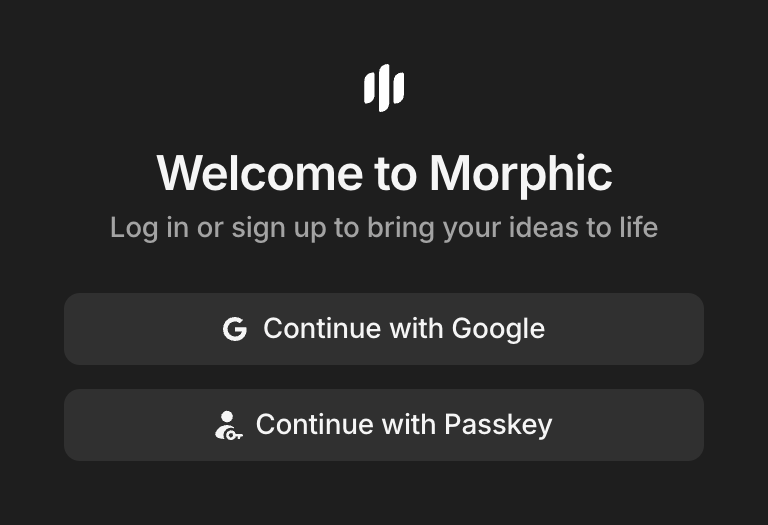 Morphic — Social login button component