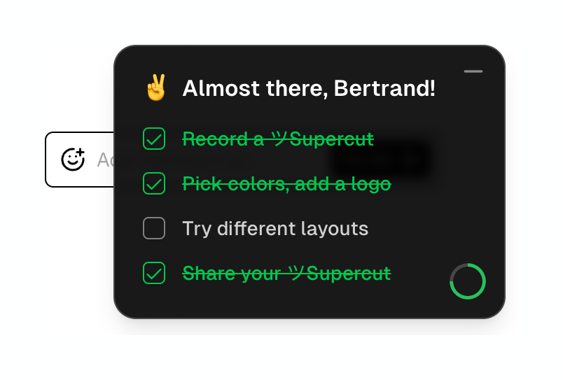 Supercut — Progress indicator component