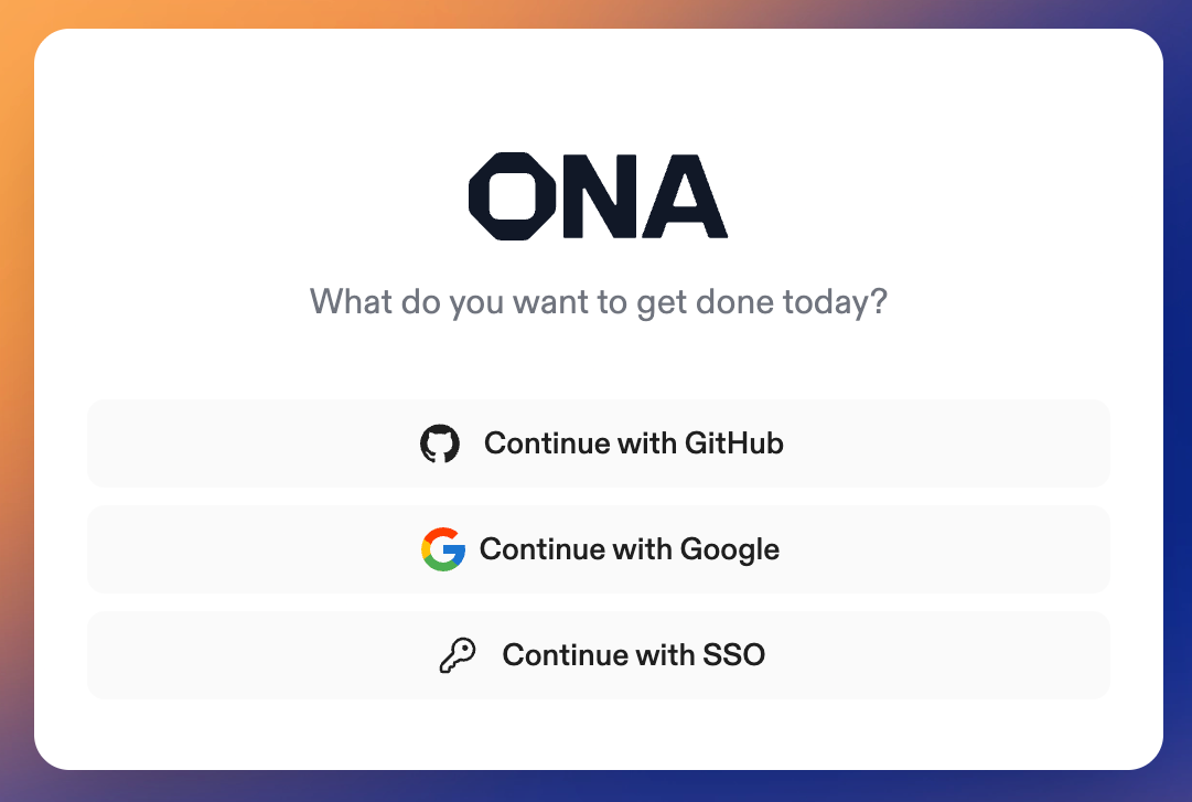 Ona — Social login button component