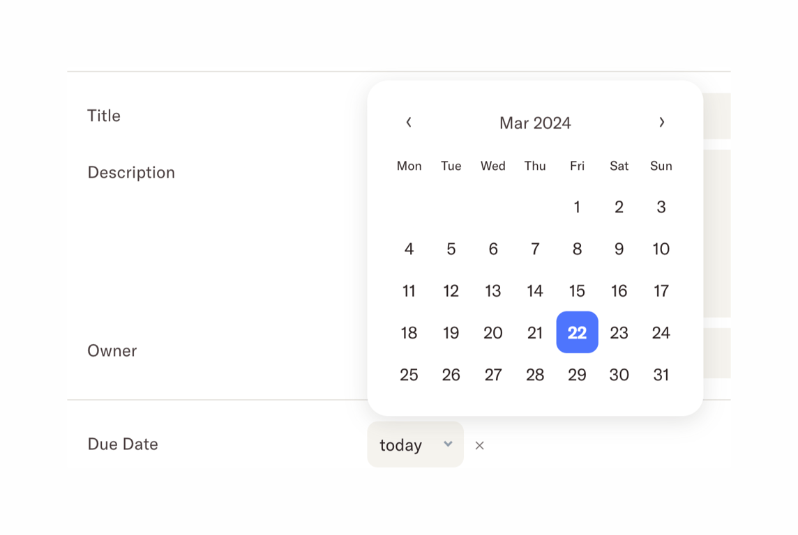 Homerun — Datepicker component