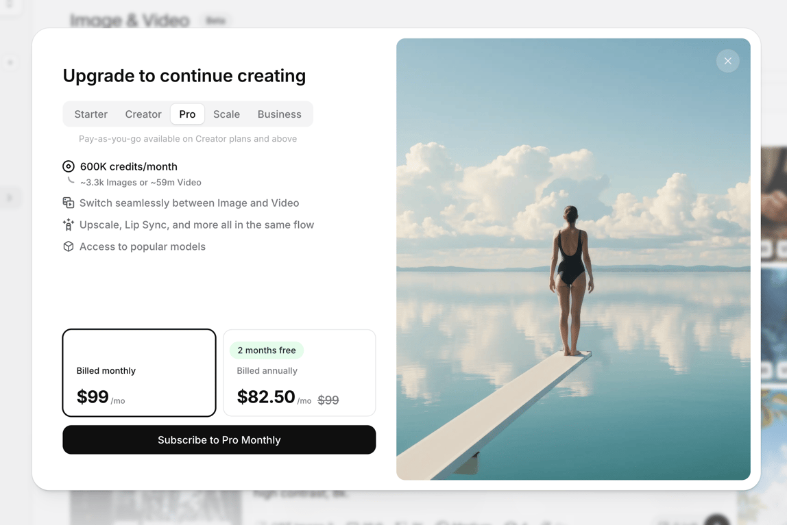 Elevenlabs — Pricing section component