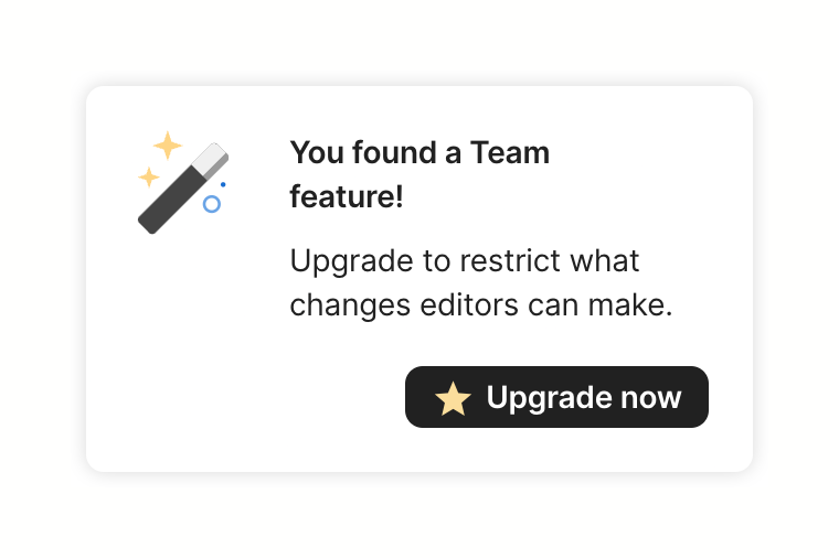 Coda — Upgrade your plan component